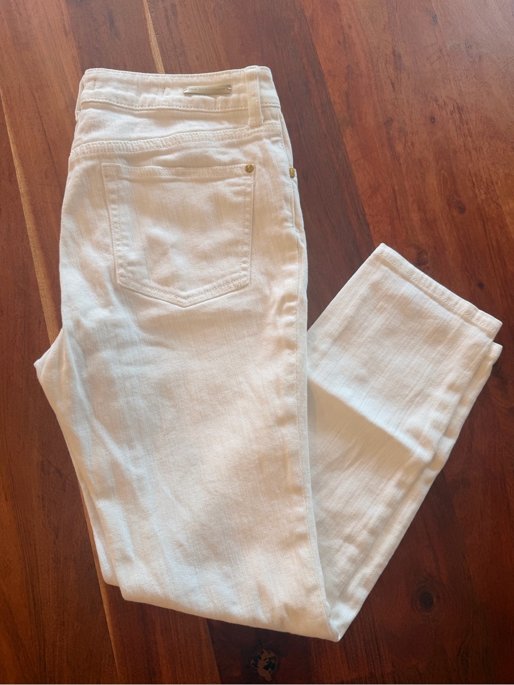 Anthropology Pilcro and the Letterpress white Script Jeans